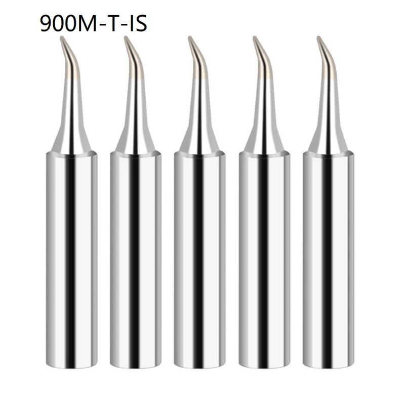 5Pcs 900M-T Copper Soldering Iron Tips IS/I/B/K/SK/2.4D/3.2D/1C/2C/3C/4C Lead-Free Welding Tips Head