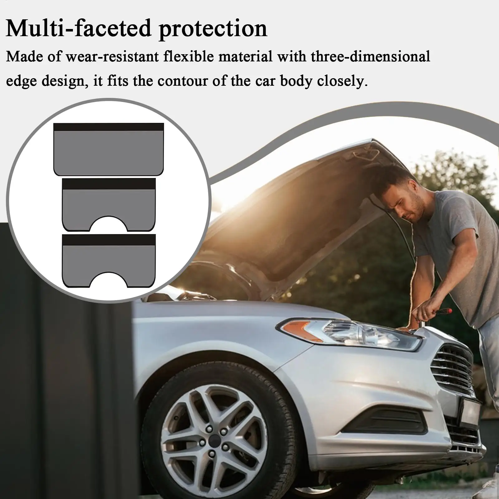 

Car Repair Cover Auto Work Splashes Shield 3 Pieces Anti-Scratch Stain-Resistant Cover For Garage Work Marine Boat Car