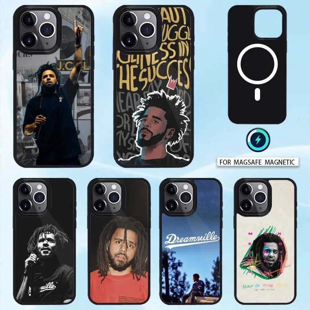 

J Cole Rapper Phone Case Phone Case For iPhone17,16,15,14,13,12,11 Plus,Pro Max Magnetic For Magsafe Wireless Charging