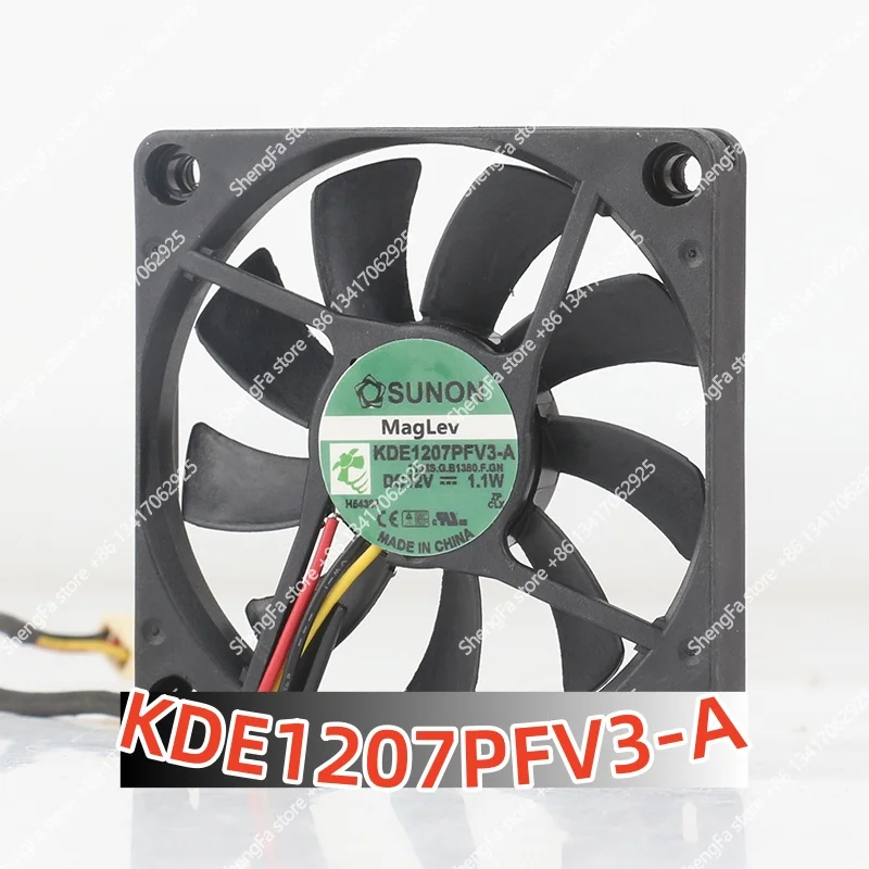 Original Sunon 5V 24V 48V 7010 70X70X10MM 7CM Speed measuring Maglev Mute KDE1207PFV3-A cooling fan DC 12V 1.1W
