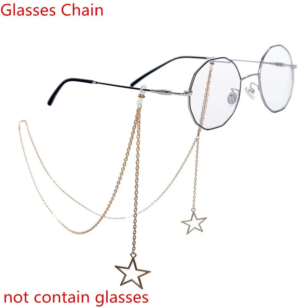 New Fashion Womens Penadant Eyeglass Chains Hollow Star Sunglasses Reading Glasses Chain Eyewears Cord Holder Neck Strap Rope