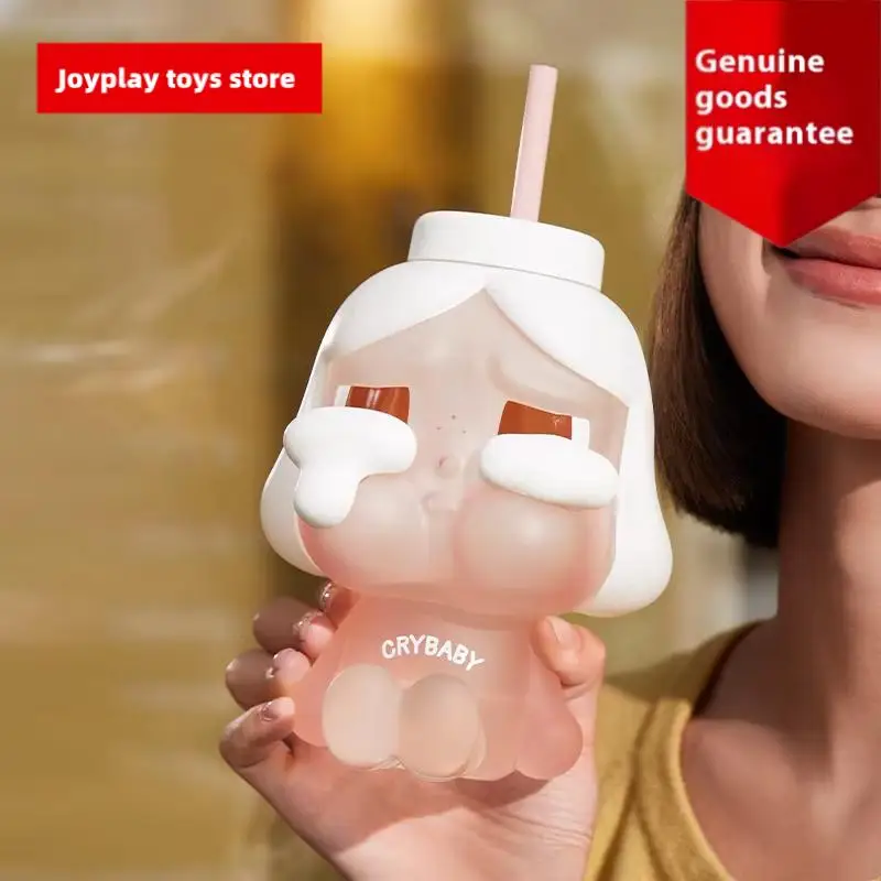 

Genuine Anime Crybaby Series Straw Cup Crying Rabbit Cute Girl Toys Trendy Surroundings Desktop Display Kids Christmas Presents