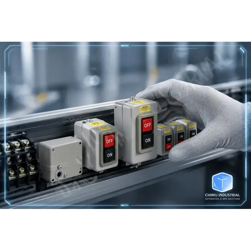 【CHIMU INDUSTRIAL】 for BS230B Metal Push Button Switch Latch 3 Phase Motor Start Stop Power Control