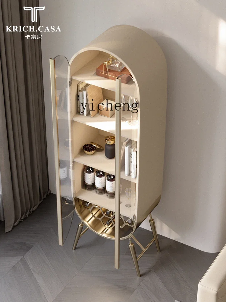 ZC Display Cabinet Wall Large Apartment Living Room Side Cabinet High-Grade Multi-Functional Wine Cabinet