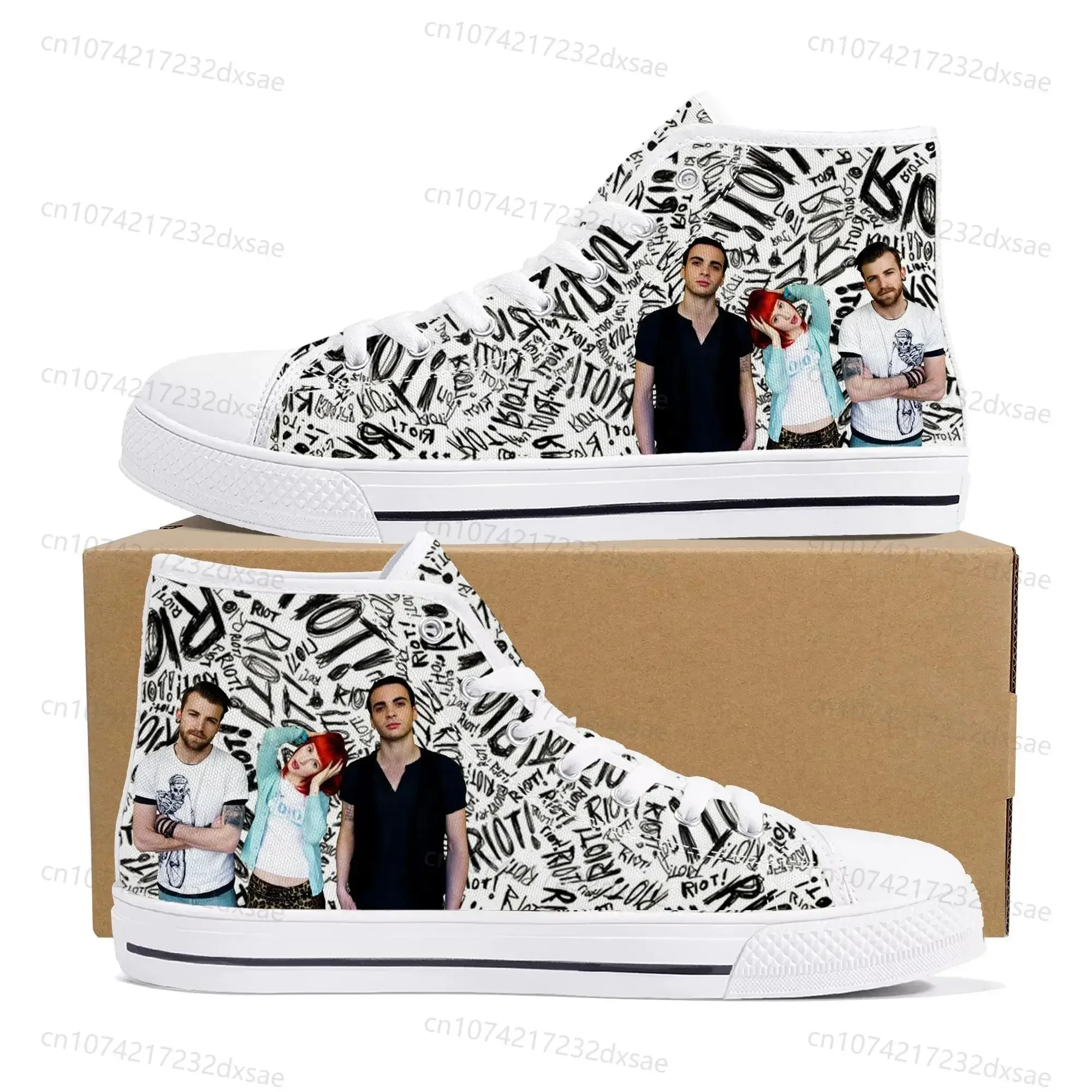 Paramore Rock Band Pop High Top High Quality Sneakers Men Women Teenager Canvas Sneaker Casual Couple Shoes Custom Shoes