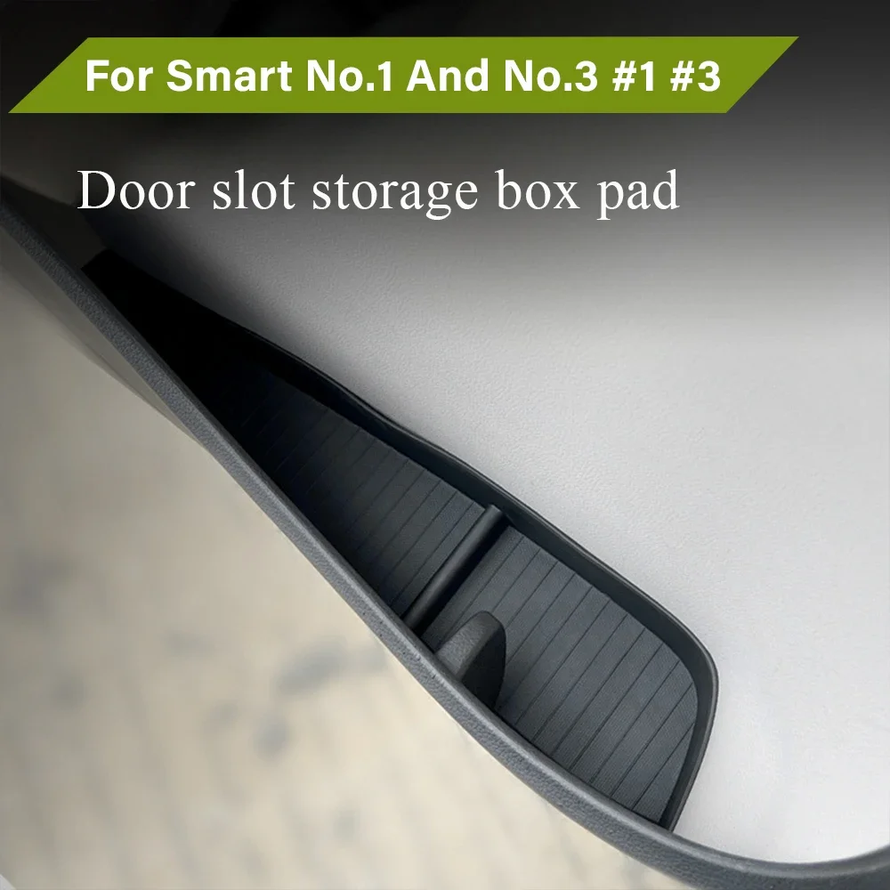 For Smart Elf # 1 # 3 Car Door Slot Storage Box Pad Tpe Waterproof Storage Pad Cup Holder Interior Accessories