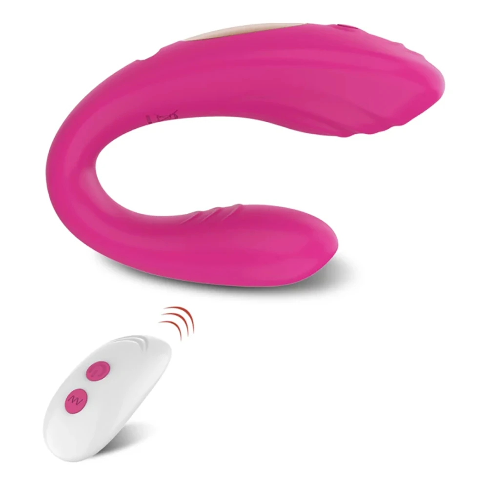 Vibrador de clítoris con Control remoto inalámbrico erótico, consolador en forma de U, estimulador de clítoris de punto G, juguete sexual para mujeres y parejas adultas