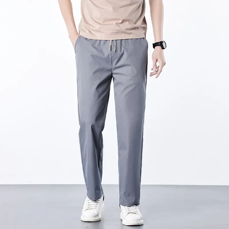

Quality Men's Elastic Golf Pants Elastic Waist Pants Casual Sportswear Summer Cool Breathable Running Sweatpants