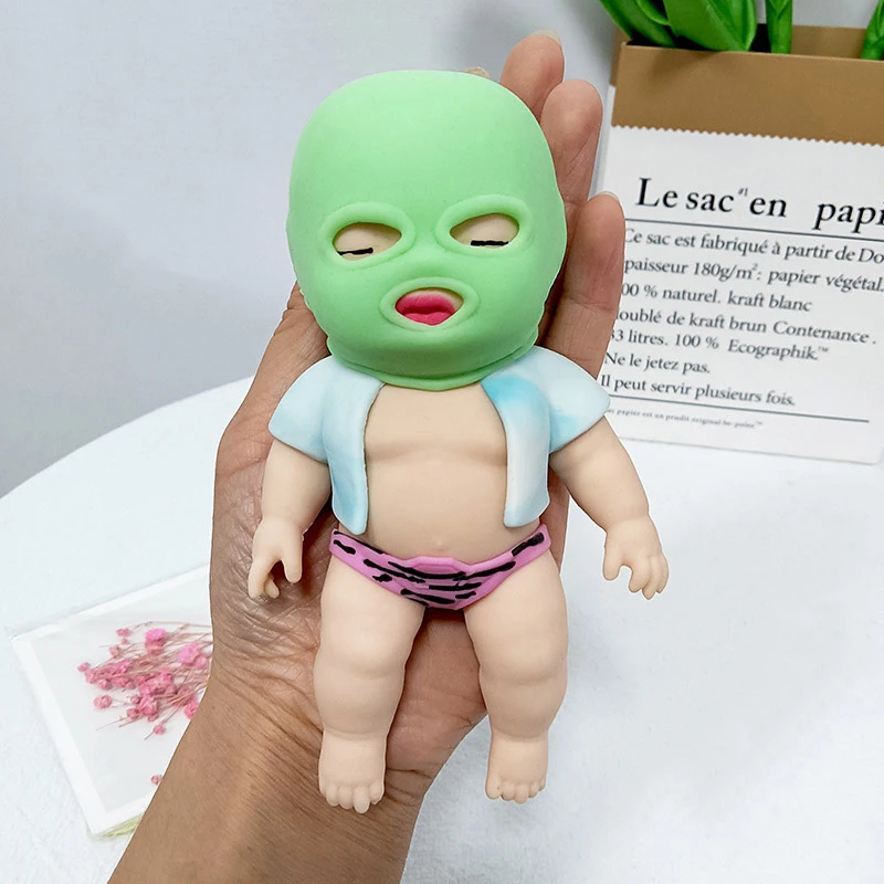 Mini Palm Child Doll Pinch Joy Toy Cute Simulation African Doll Pinch Face Slow Rebound Toy Adult Decompression And Release Prop