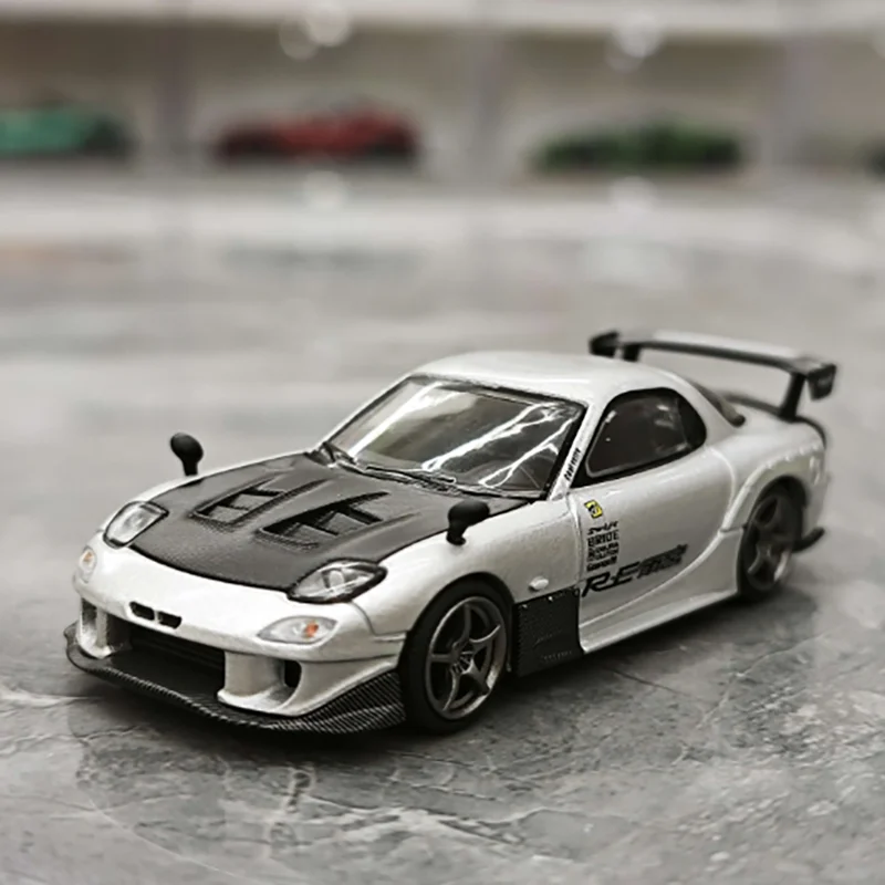 MINIGT 1:64 RX7 RE-Amemiya Alloy Car Model Adult gift Static finished decoration Desktop creative Souvenir Toy