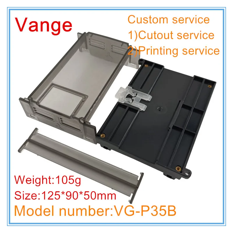 Vange-Boîte de projet PLC, boîte de jonction en plastique ABS, 125x90x50mm