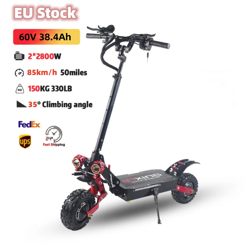 

EU Stock New Upgraded Inxing V5 Electric Scooter 5600W 85km/h Adult Scooter Shock-absorbing Anti-skid Folding Electric Scooter