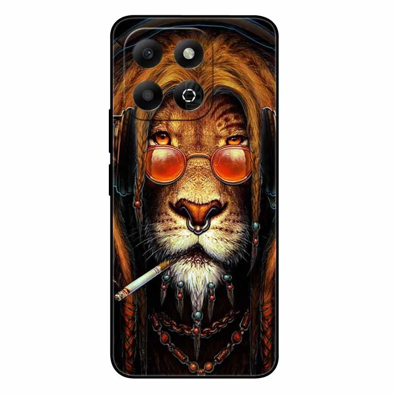 For Honor X6B Case Soft Silicone Lion Cat Fashion Back Cover for Huawei Honor X6B Cases Protector JDY-LX1 JDY-LX2 HonorX6B TPU