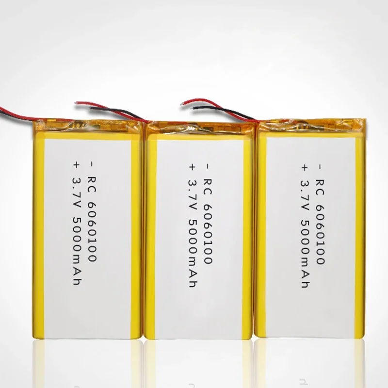 3.7V 6060100-5000mAh bateria litowo-jonowa polimerowy o dużej pojemności do usuwania domofonu Power Bank komputer stołowy DVR