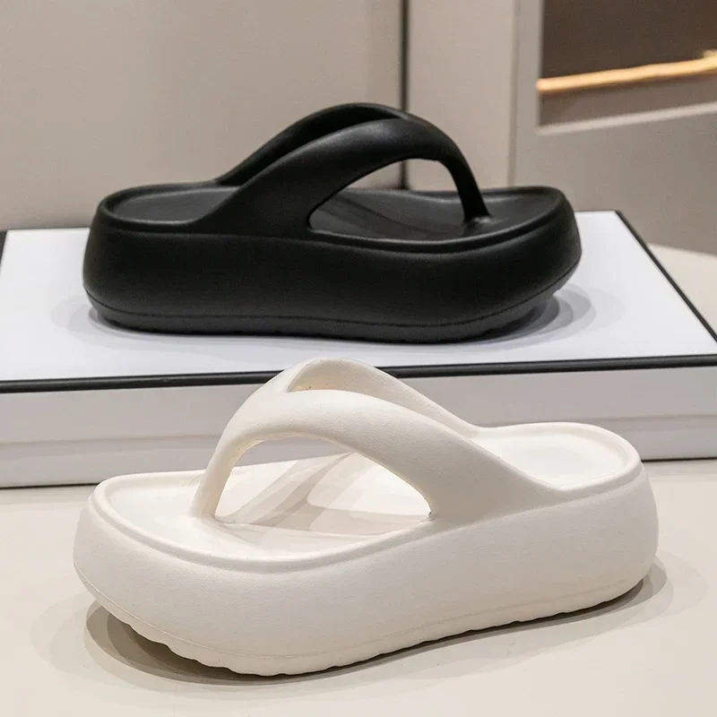 Summer Thick Bottom EVA Flip Flops for Women Non Slip Platform Sandals Woman Fashion Clip Toe Outdoor Slippers Soft Beach Slides image 4
