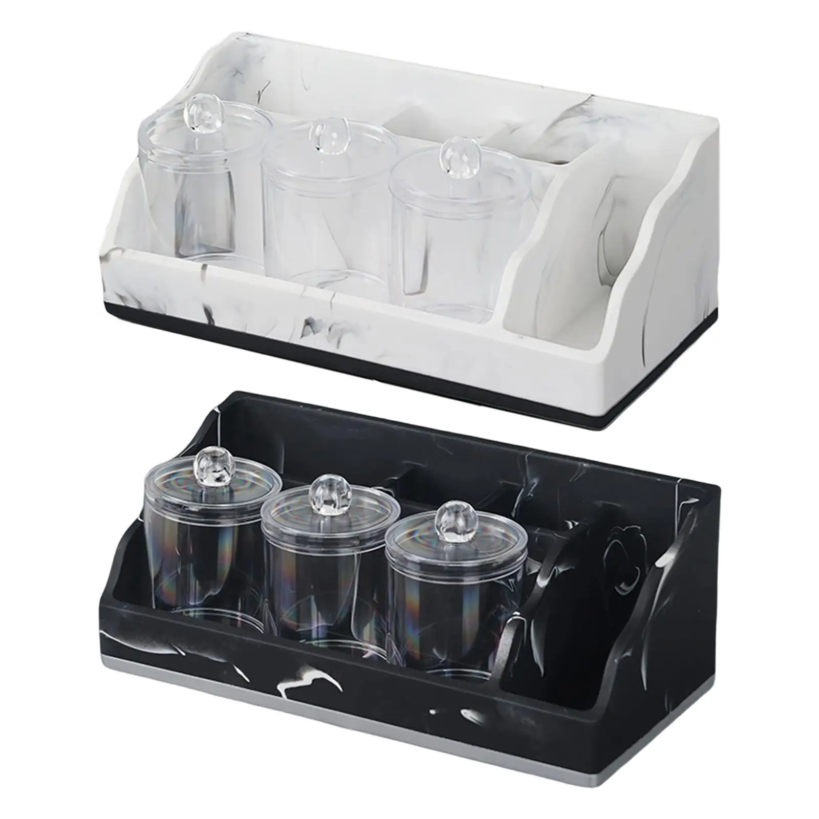 

Resin Toothbrush Holder Five Compartments Vanity Organizer Makeup Storage Bathroom Accessories for Home Decor