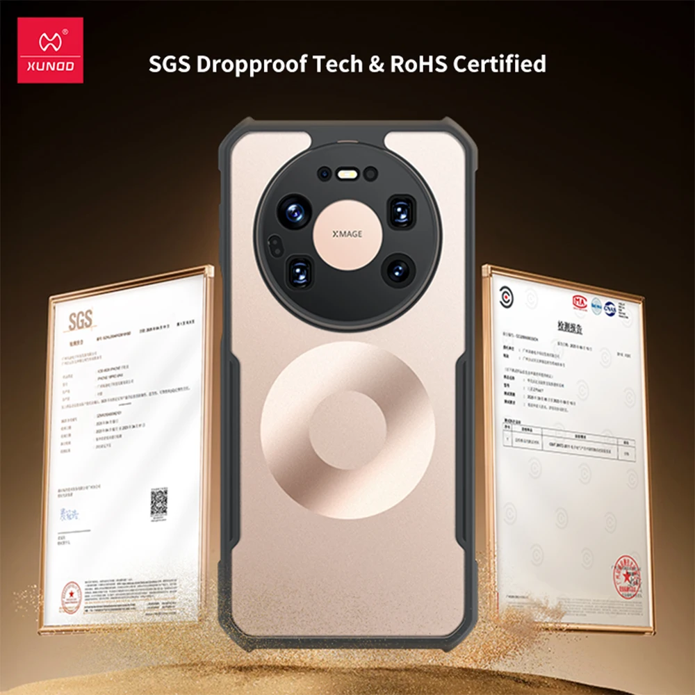 Xundd Etui do Huawei Mate 80 Pro Mate 80 Pro Max, Odporne na wstrząsy z poduszkami powietrznymi, przezroczysta tylna obudowa z PC i TPU, odporna na odciski palców i nieżółknienie — zdjęcie produktu 6