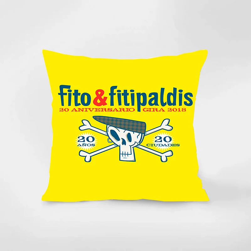 Spanish Rock Band Fito y Fitipaldis Pillowcase Dieselross Home Decorative Gift Sofa Car Super soft Cushions Square Chair 36
