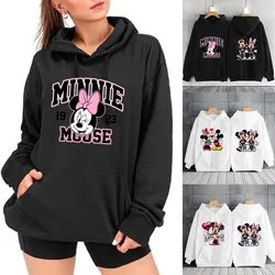 Mickey Minnie Mouse Hoodie Woman Clothing Y2k Clothes Long Sleeve Women's Sweatshirts Disney Hoodies Woman Clothing Casual Top