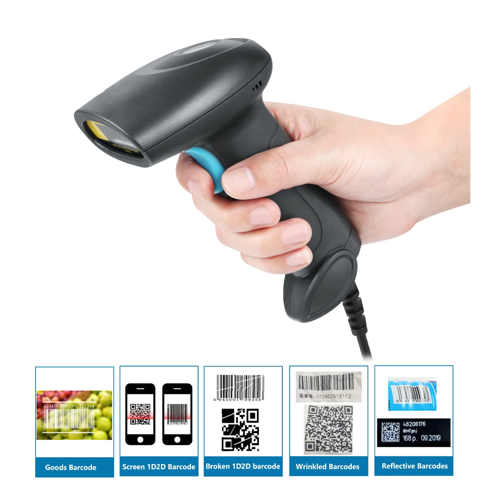 USB QR Bar Codes Gun 1D 2D Barcode Scanner: The Real-World Performance of a Supermarket-Grade Handheld Code Reader