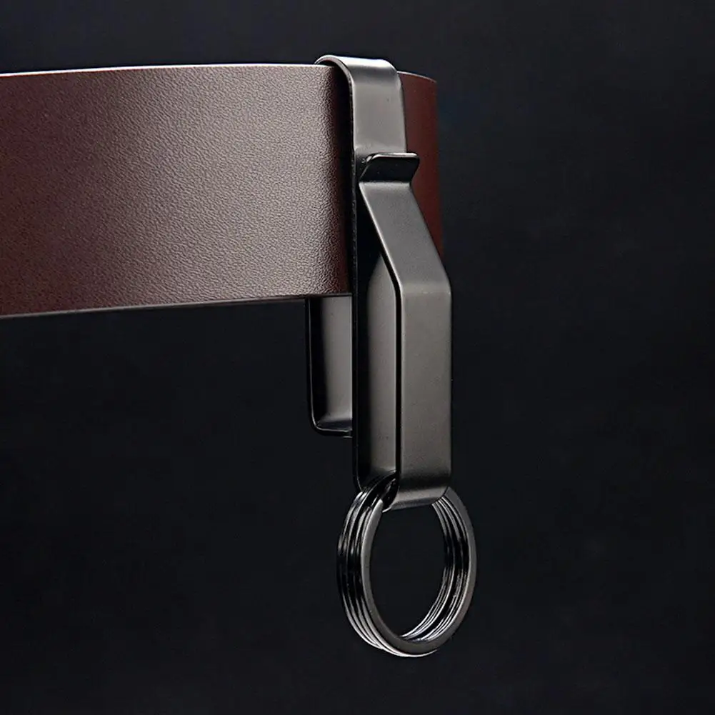 Edelstahl Gürtel Haken Karabiner Auto Schlüssel bund Gürtel Kleiderbügel Flaschen haken Camp Wasser halter taktische Outdoor EDC Schnalle Werkzeug – Detail 7