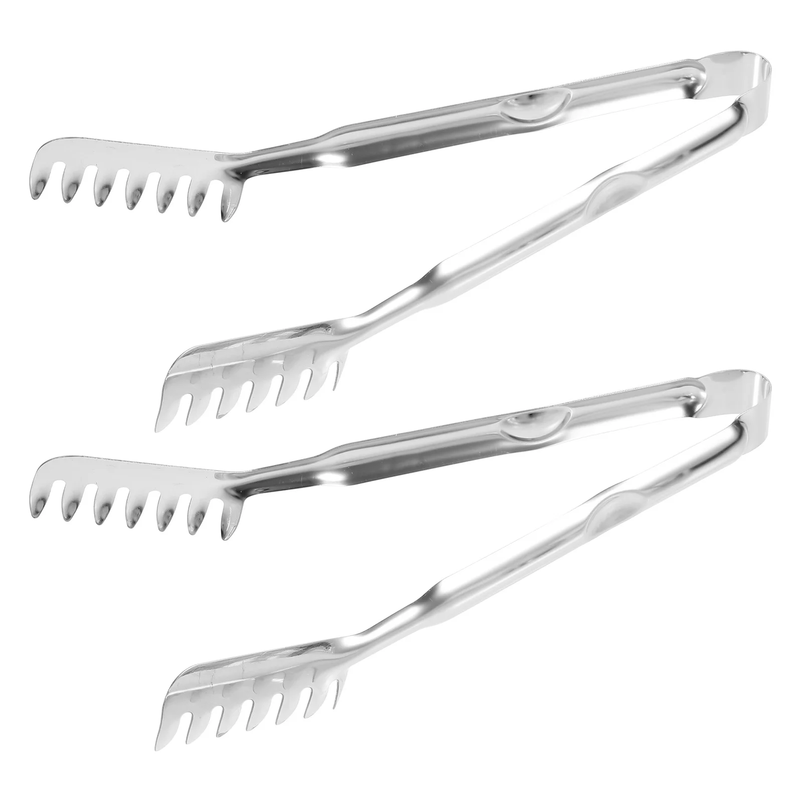 

2 Pcs Stainless Steel Pasta Clips Portable Food Clamps Kitchen Buffet BBQ Tools Heat Resistant Rust Proof Lightweight Easy