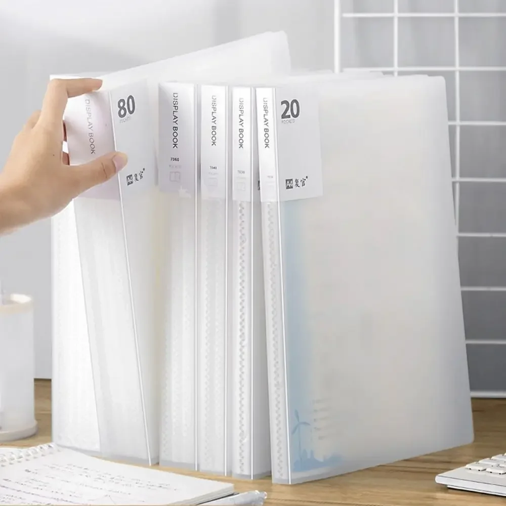 

Large Capacity A4 File Folder Waterproof Transparent Paper Organizer 20/30/40/60/80/100 Sheets Dustproof Document Container