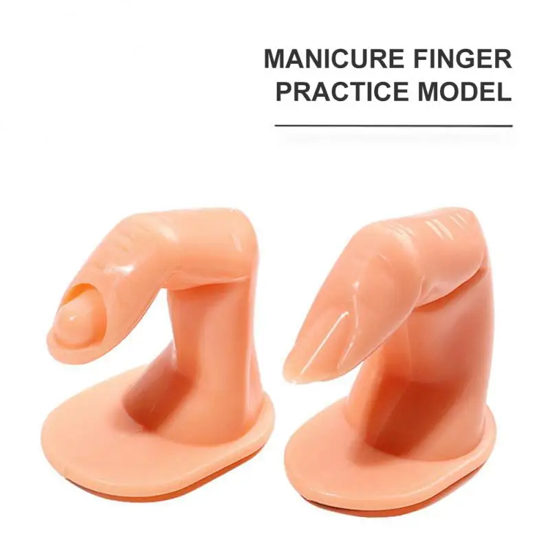 1Pcs Plastic Fake Practice Finger Acrylic Nail Tips Practise Hand Model Fingers Training Manicure Nagel Display Nails Tools