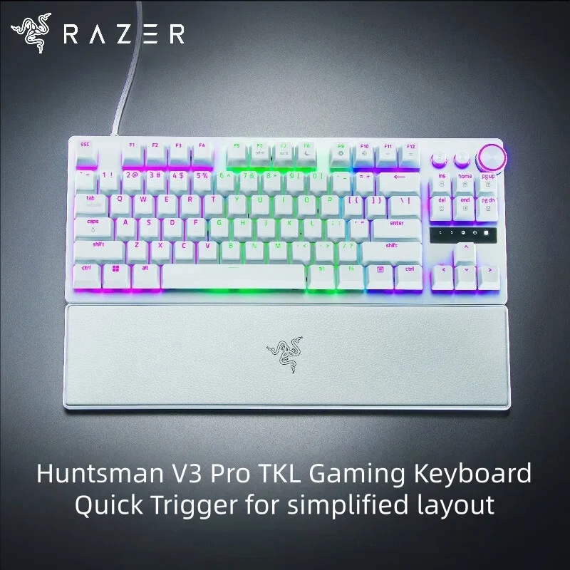 Razer Huntsman V3 Pro TKL Tenkeyless Analog Optical Switch Mechanical Gaming Keyboard Wired 87-Key RGB