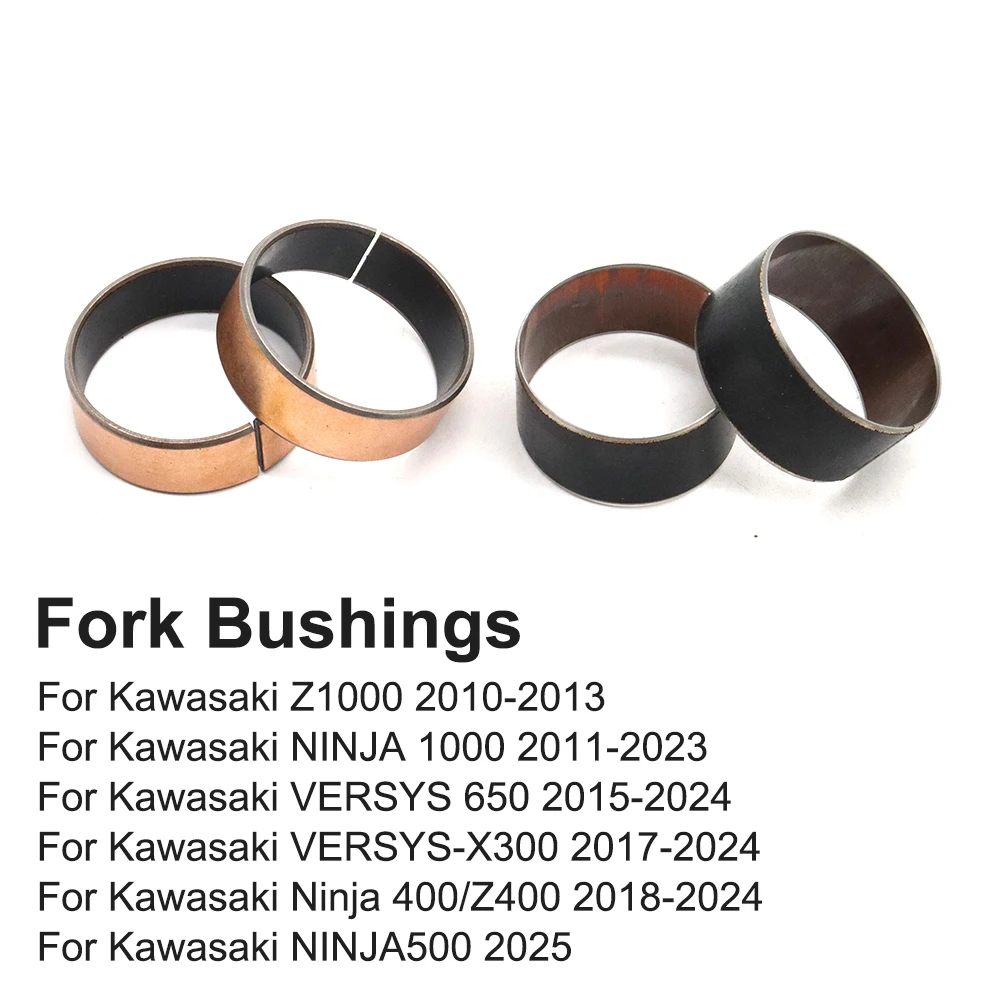 

Fork Bushings External Guide Rails Shock Absorb Up Down Set For Kawasaki NINJA 400 500 1000 Z400 Z1000 VERSYS X300 650