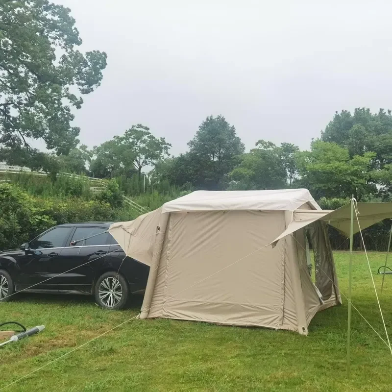Outdoor Mid-to-Large SUV Inflatable Rear Roof Tent with One Bedroom Oxford Fabric Rainproof for Camping Use