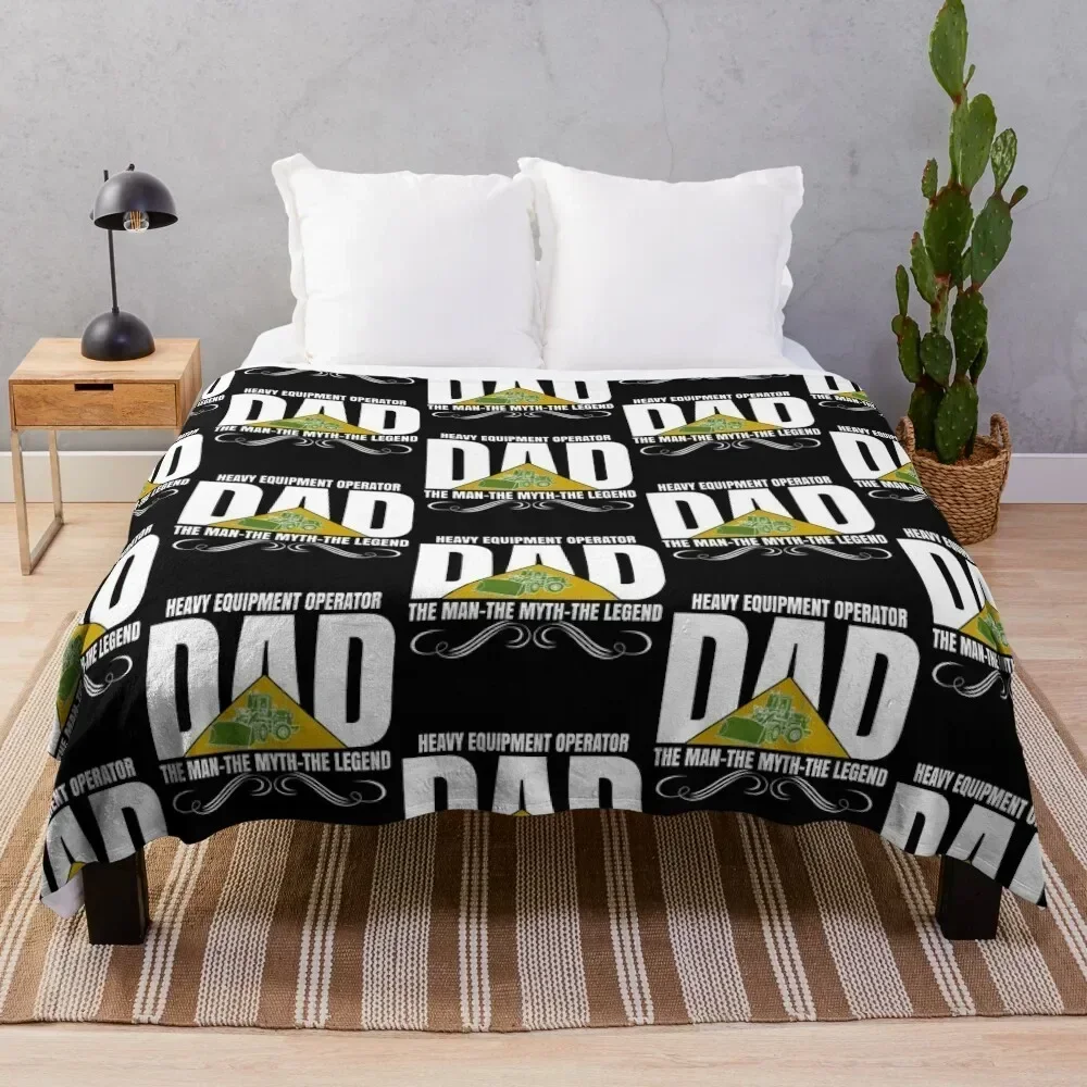 

Heavy Equipment Operator, The Man The Myth The Legend Throw Blanket Cozy Sofa Blanket for TV Watching Napping