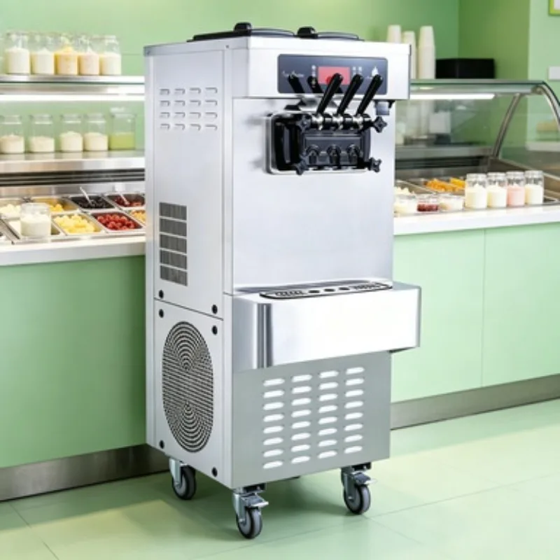 

25L/h Commercial Soft Serve Ice Cream Maker Machine 3 Flavors Yogurt Freezer Equipment for Ice Cream Truck
