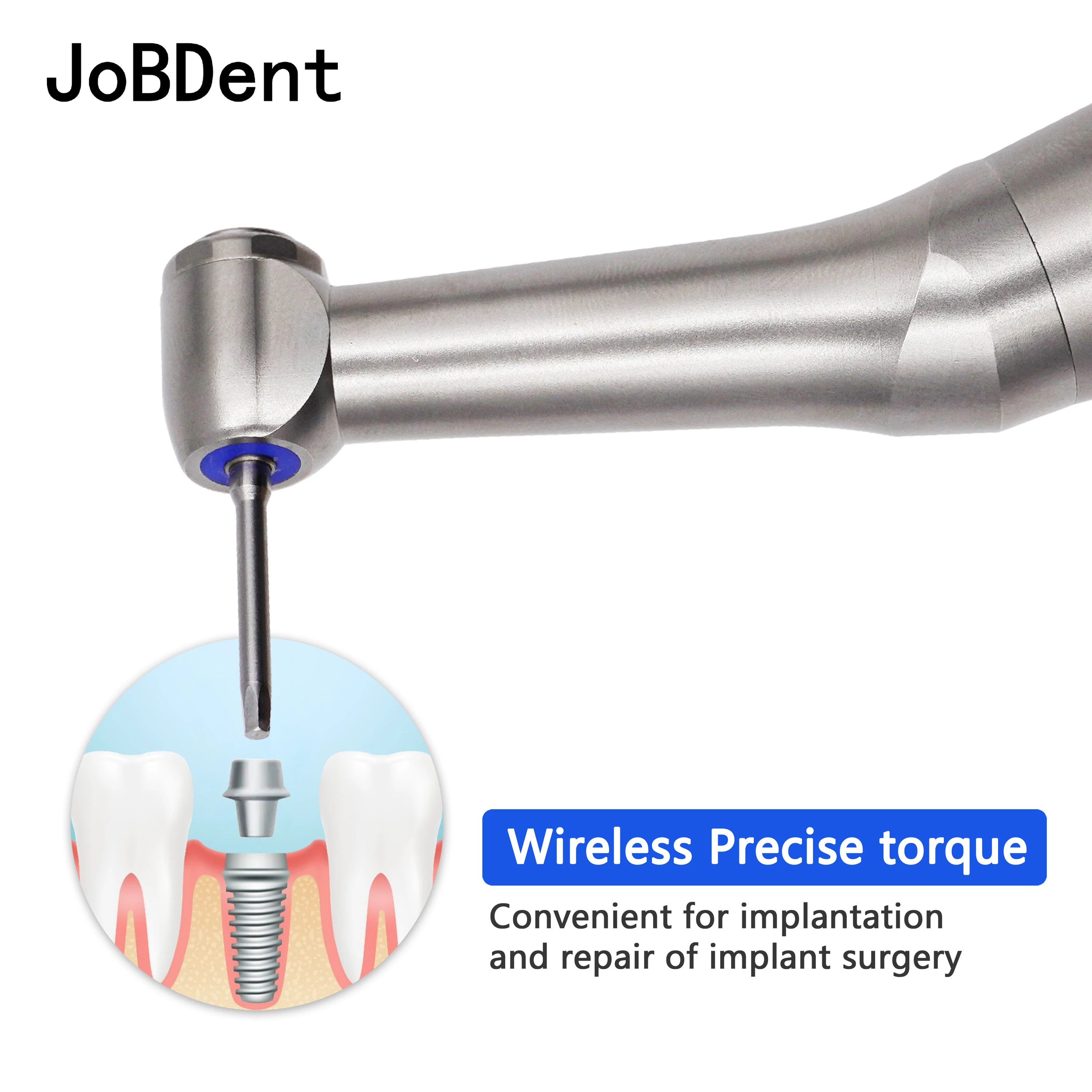 Implant Motor Electric Wireless Torque Driver Implant Torque Wrench with 16pcs Screwdrivers Contra Angle Motor