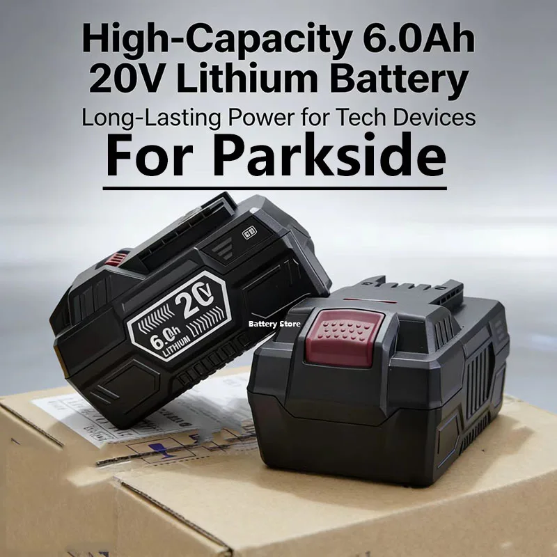 For Parkside 20V All Tools For Lidl Parkside Chain Saw Electric Drill PAP 20 B3/PAP 20 A3/PAPS 208 A1 20V 6.0Ah Li Ion Battery