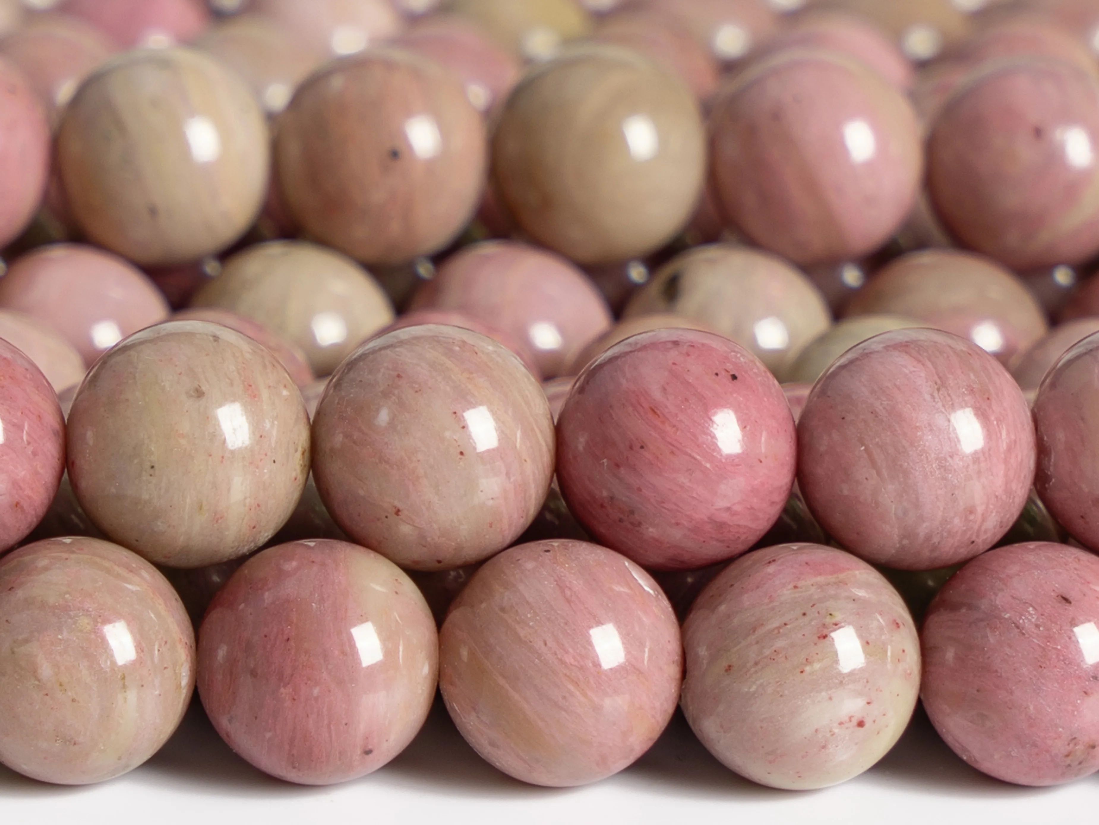 

Natural stone Haitian Flower Rhodonite Beads Grade AAA Gemstone Loose Beads Round Size Options 4/6/8/10/12mm for Jewelry Making