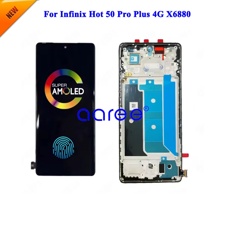 6.78‘ AMOLED Display LCD Screen For Infinix Hot 50 Pro Plus 4G X6880 Display LCD Screen Touch Digitizer Assembly