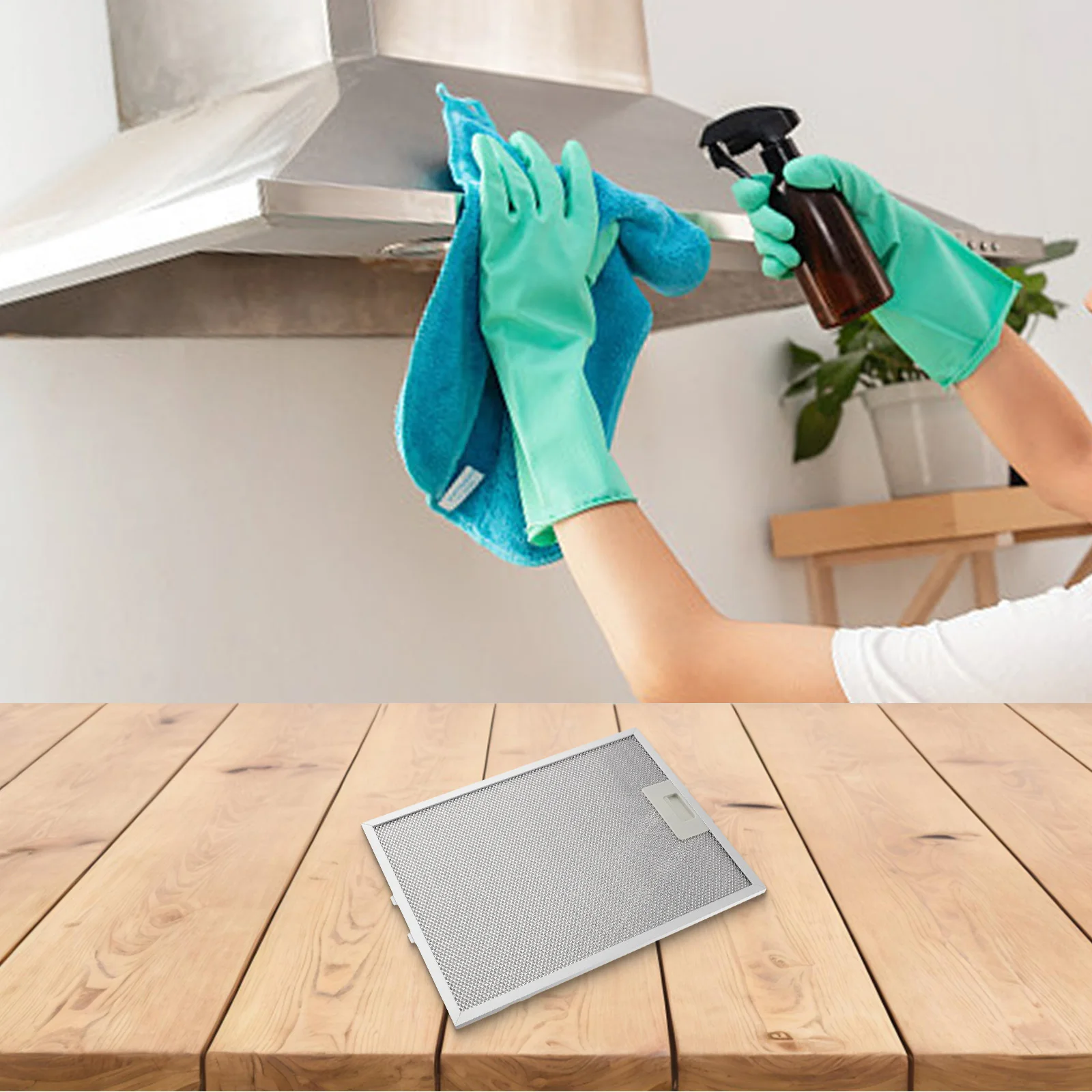 

Для кухонной вентиляции, металлический сетчатый фильтр для домашнего использования на кухне, поддержание качества воздуха на кухне, 5-слойная фильтрация