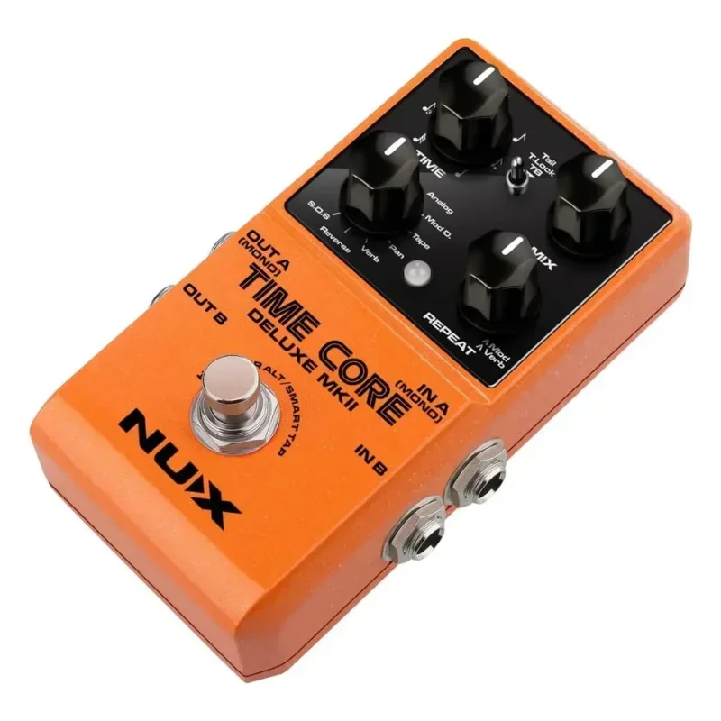 NUX-Time Core Deluxe MKII Electric Guitar Effects, Versatile Delay Pedal, 7 Types, Phrase Looper, Guitar Accessories