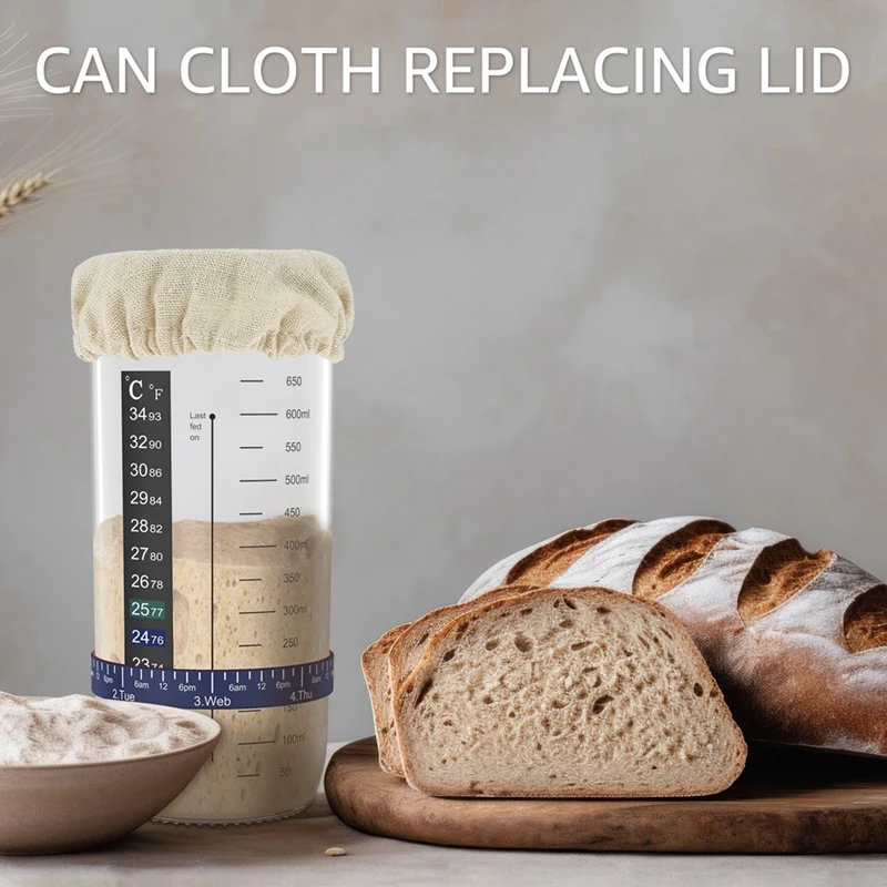 X17A 2025 НОВИНКА — крышка бака для брожения наourdough, эластичная тканевая крышка бака для брожения на ударе, многоразовый бак из дышащей ткани