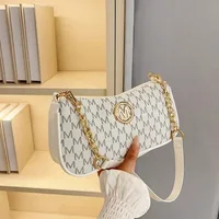 1pc French Retro Underarm Bag For Women, New Letter Print Small Square Crossbody Shoulder Bag With Adjustable Strap & M Logo, Zipper Closure, Suitable For Commuting & Casual Outings, Light Brown/White/Black, Multifunctional Handbag, Fashion Accessory, Ele