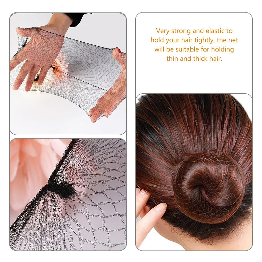 100 Pcs Steamed Stuffed Bun Hair Net Miss Accessories Nylon Accessory for Women Mesh Cover