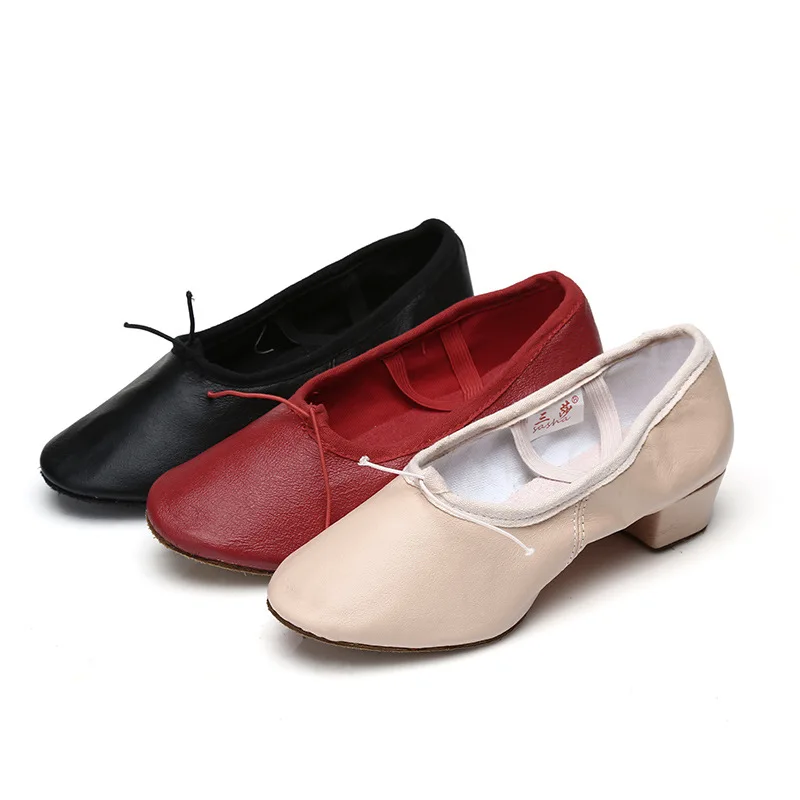 

Women 3cm Heel Canvas Soft Sole Practice Shoes Flamenco dance Yoga Ballet Folk Cha-cha Jazz Dance Shoes Teacher Shoes Camel