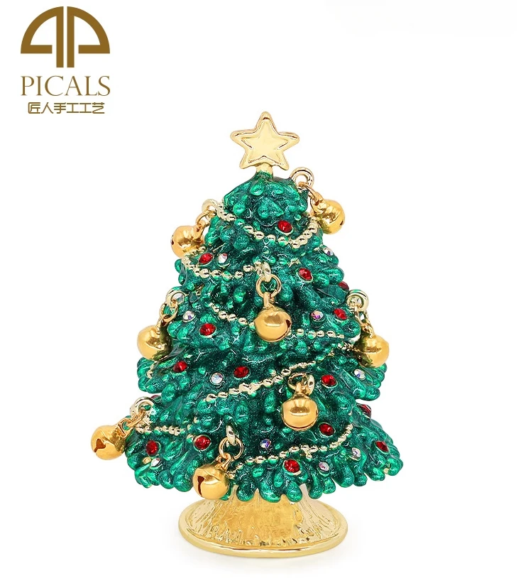 

Picals jewelry box high-end bells Christmas tree jewelry box storage ornament birthday unique gift