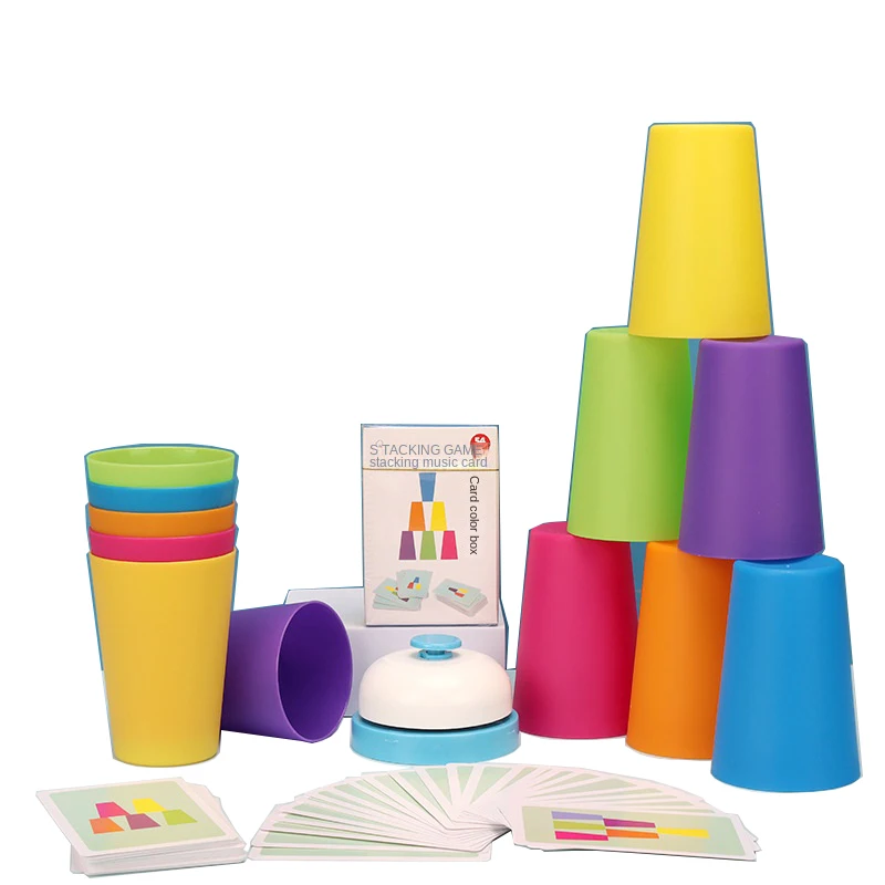 Party Game Toys Family Indoor Stack Cup Battle Table Game Color Cognition Logic Training Classic Game Kids Speed Training Toys