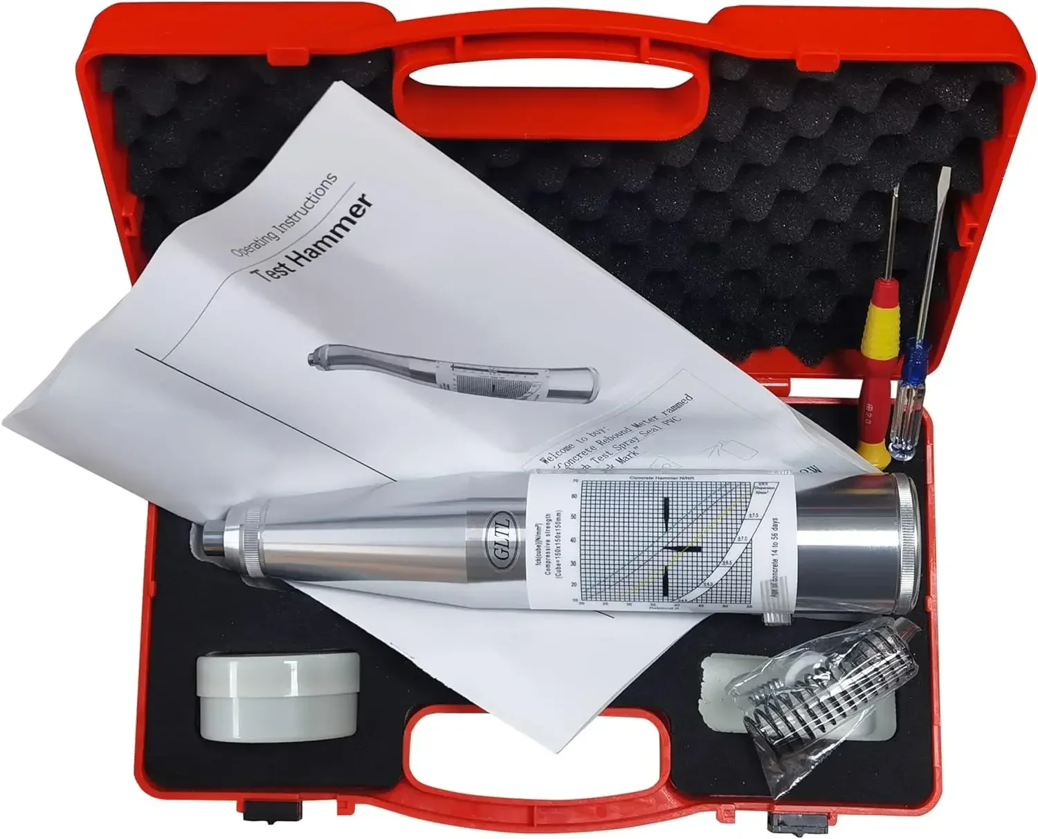 

BBConcrete Rebound Hammer Tester ZC3-A Resiliometer Hammer Test Meter Tool 10-60Mpa