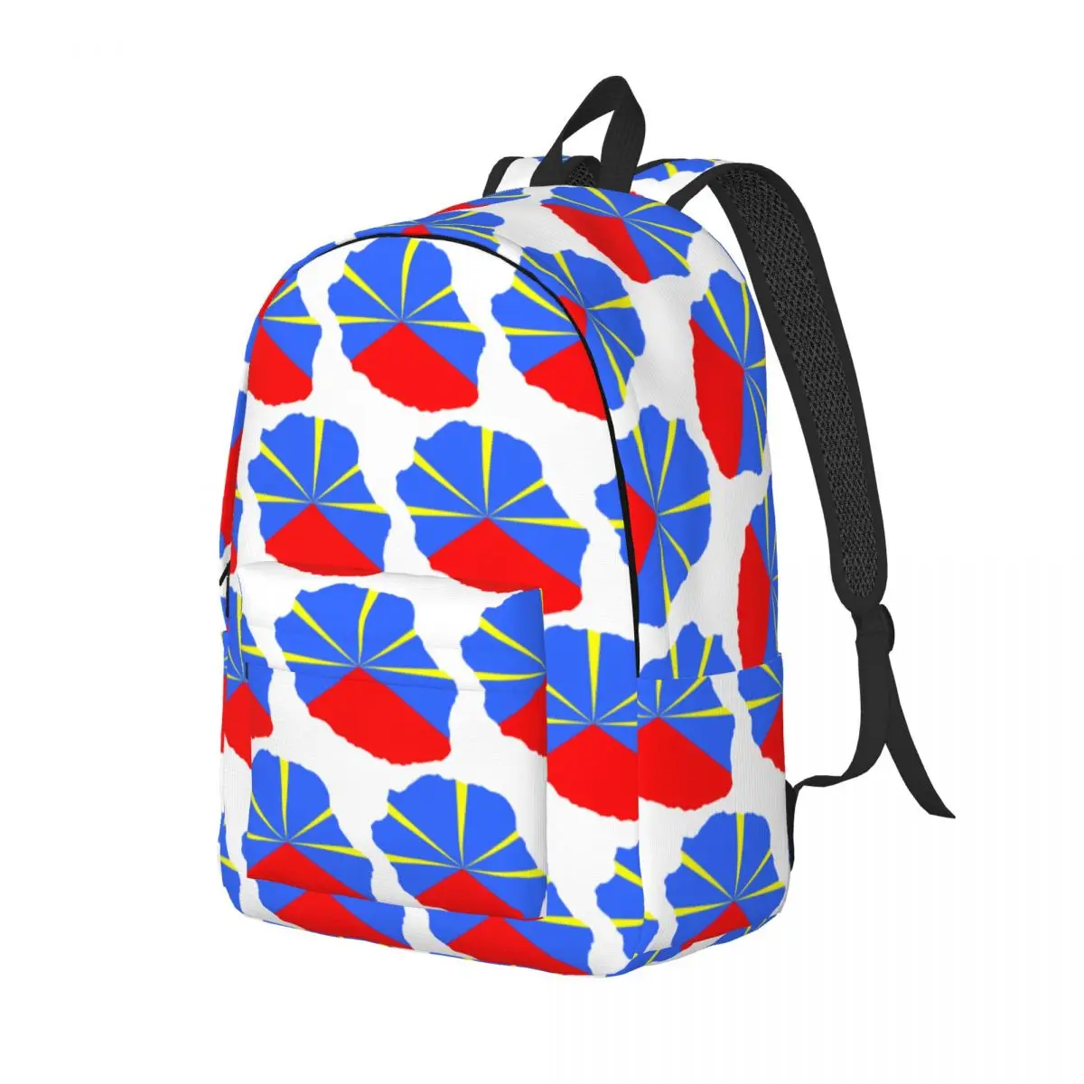 974 Reunion Island Flag Backpack Daypack Large Capacity Kids BookBag School Bag Shoulder Bags for Men Women