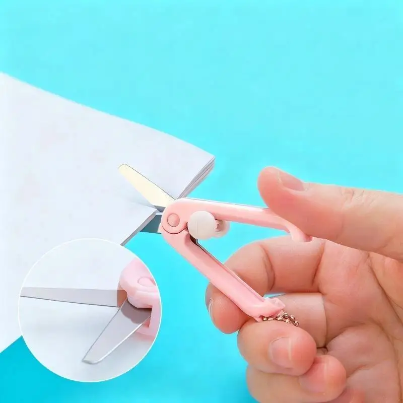Creative Mini Folding Scissors Morandi Portable Paper Cutting Tool Stationery Office School Supplies