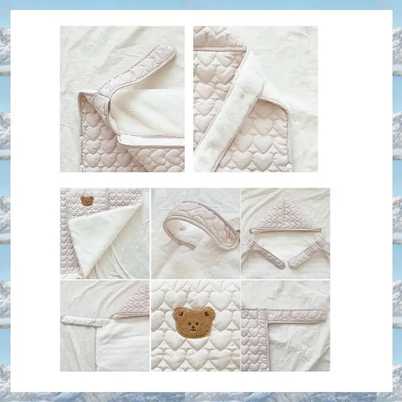 

L81A 2025-Autumn Winter Baby Cape Baby Stroller Blanket Cartoon Thickened Warm Baby Quilt Baby Stroller Sleeping Bag Kids Straps