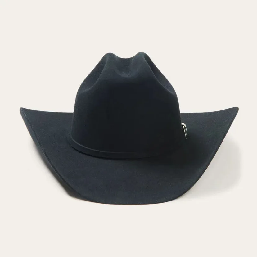 

LAZADA Men's Woolen Knight Hat Jazz Sle Autumn Winter Cap Trendy Cowboy Hat Curved Brim Cone Top Hat for Men